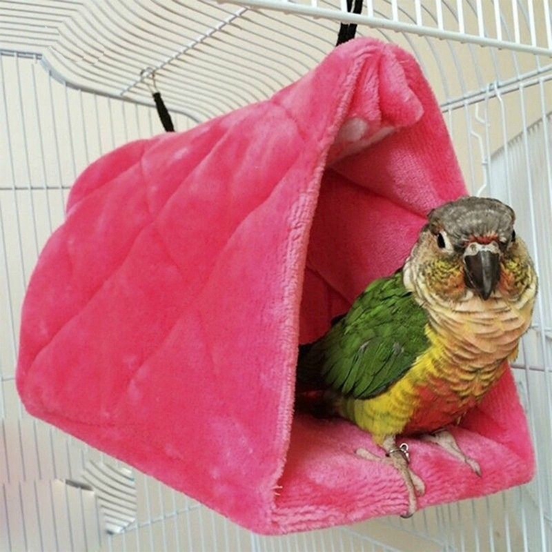 Fugle papegøje plys hængekøje bur snuggle glad hytte telt seng køje legetøj hængende hule