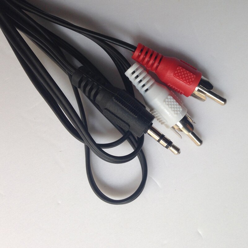 1m 3,5mm Jack Aux a 2 RCA Cable de Audio y vídeo estéreo Y Cable divisor AV adaptador 2RCA Cable para PC DVD TV VCR altavoces cámara