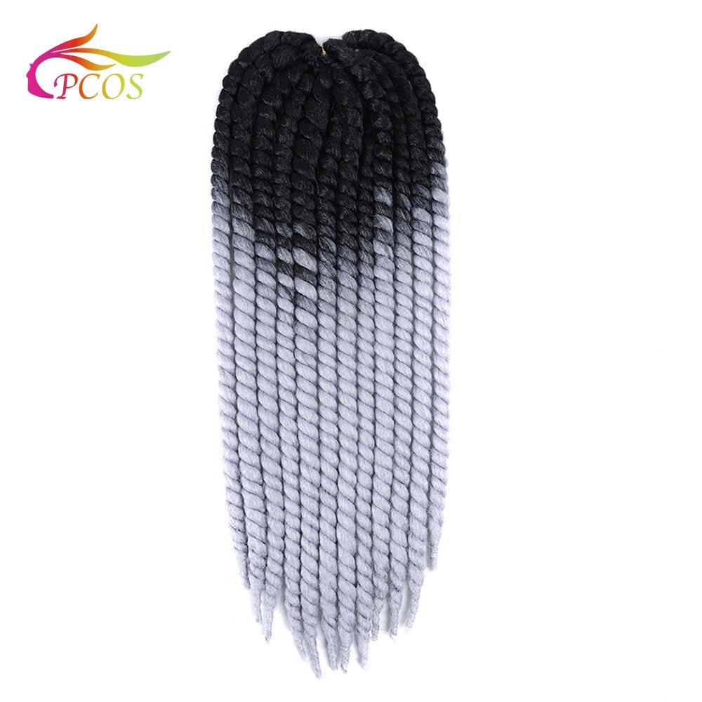 22'' Havana Mambo Twist Hair Crochet Braids Lots Color Ombre Synthetic Crochet Hair Dreadlocks Braid Hair Wig: Z1