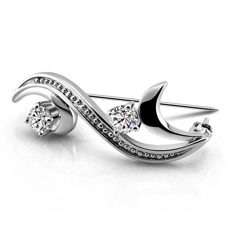 Broche de plata de ley 925 de para mujer, broches