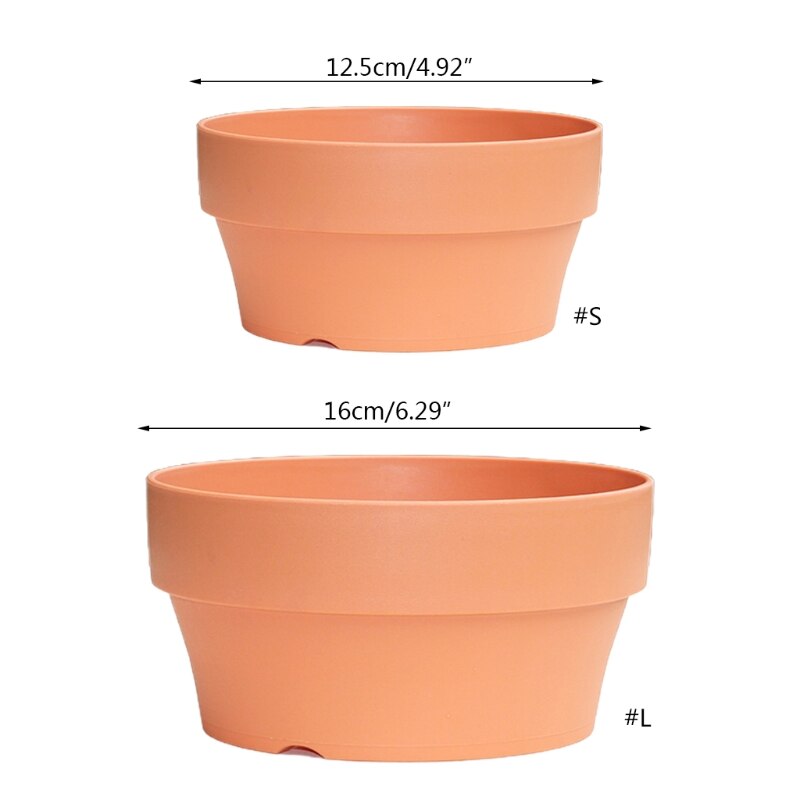 Pot Imitation terre cuite pour plantes succulentes, jardinière avec trou de Drainage, Cactus, pots bonsaï de jardin