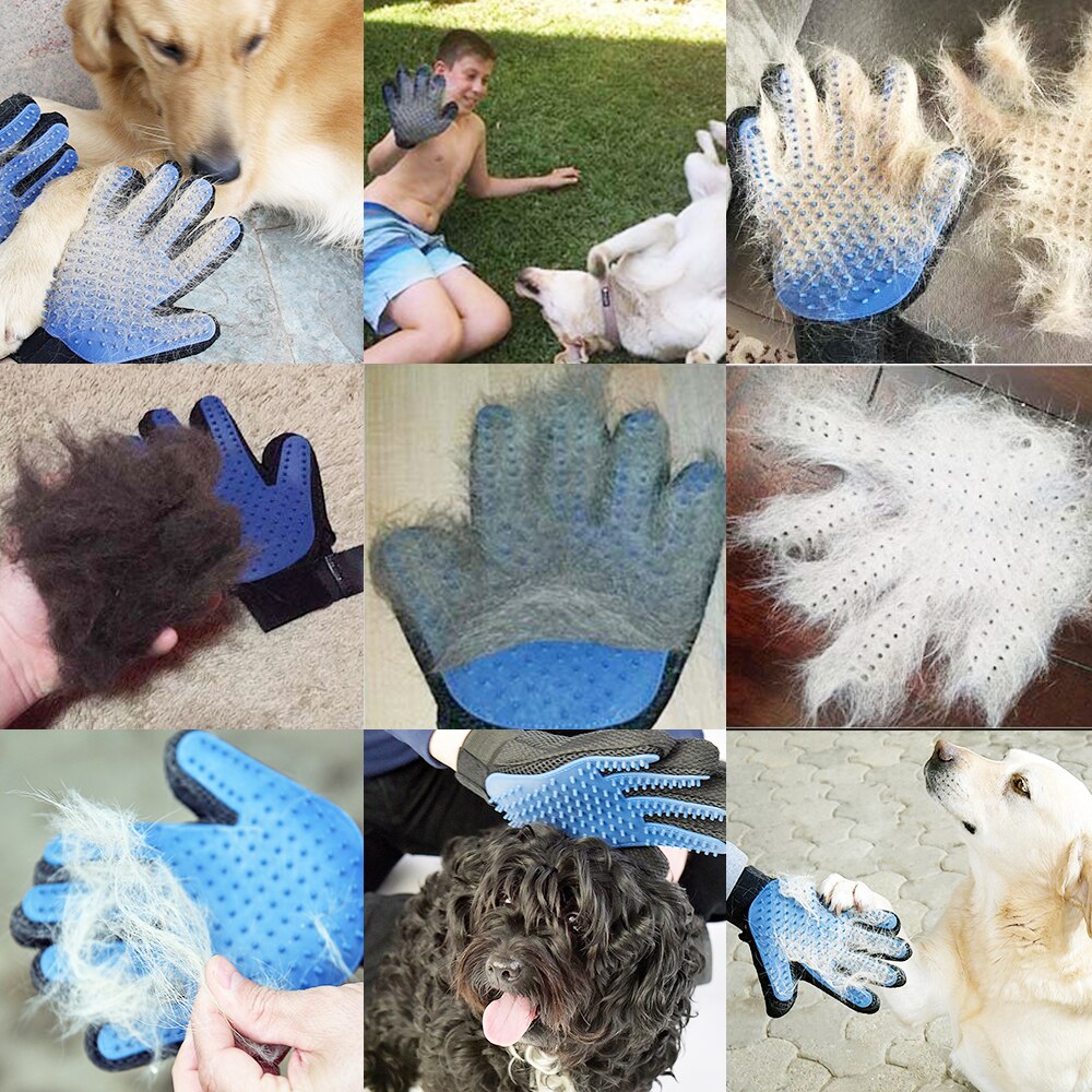 Haustier Hund Katze Pflege Haar Entferner Handschuh Ebene Kamm Haar Wolle Reinigung Handschuhe Pinsel Für Katzen Massage Werkzeug Hunde Haustiere zubehör