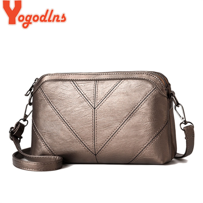 Yogodlns – sac à main tendance en cuir Pu pour femmes, sacoche à bandoulière Simple avec fermeture éclair