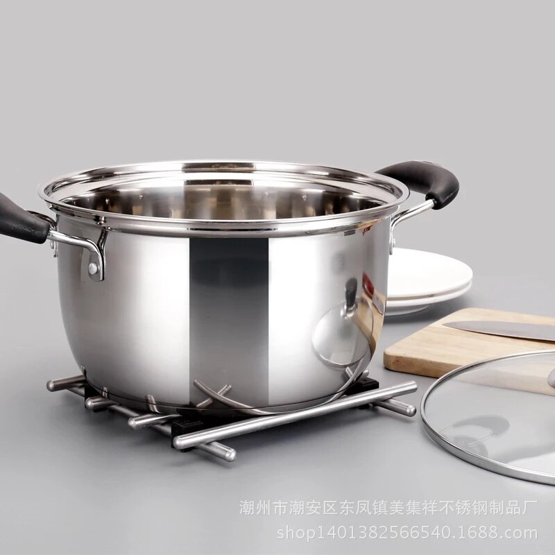 Olla de acero inoxidable de doble fondo para sopa, utensilios de cocina multiposición, sartén antiadherente, accesorios de cocina de uso General, herramientas, novedad