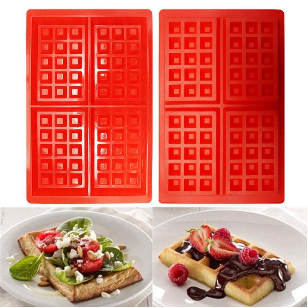 Silikon vaffel moldbakeware diy sjokolade vaffel modle kjøkken matlaging kakeprodusenter verktøy kjøkken tilbehør