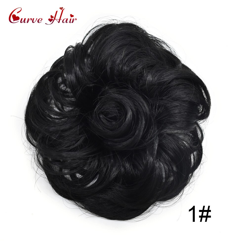 Chignon-peluca rizada de fibra sintética para niña y mujer, Potnytail, moño para el pelo, varios colores