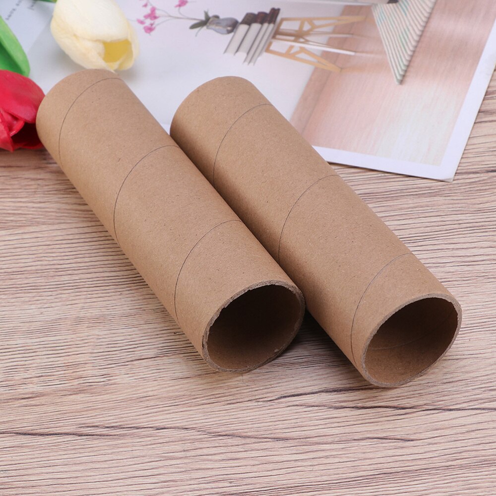 12pcs Kraft Paper Tubes Cardboard Tubes for Storage Art Drawings Posters Paintings Protector (White)