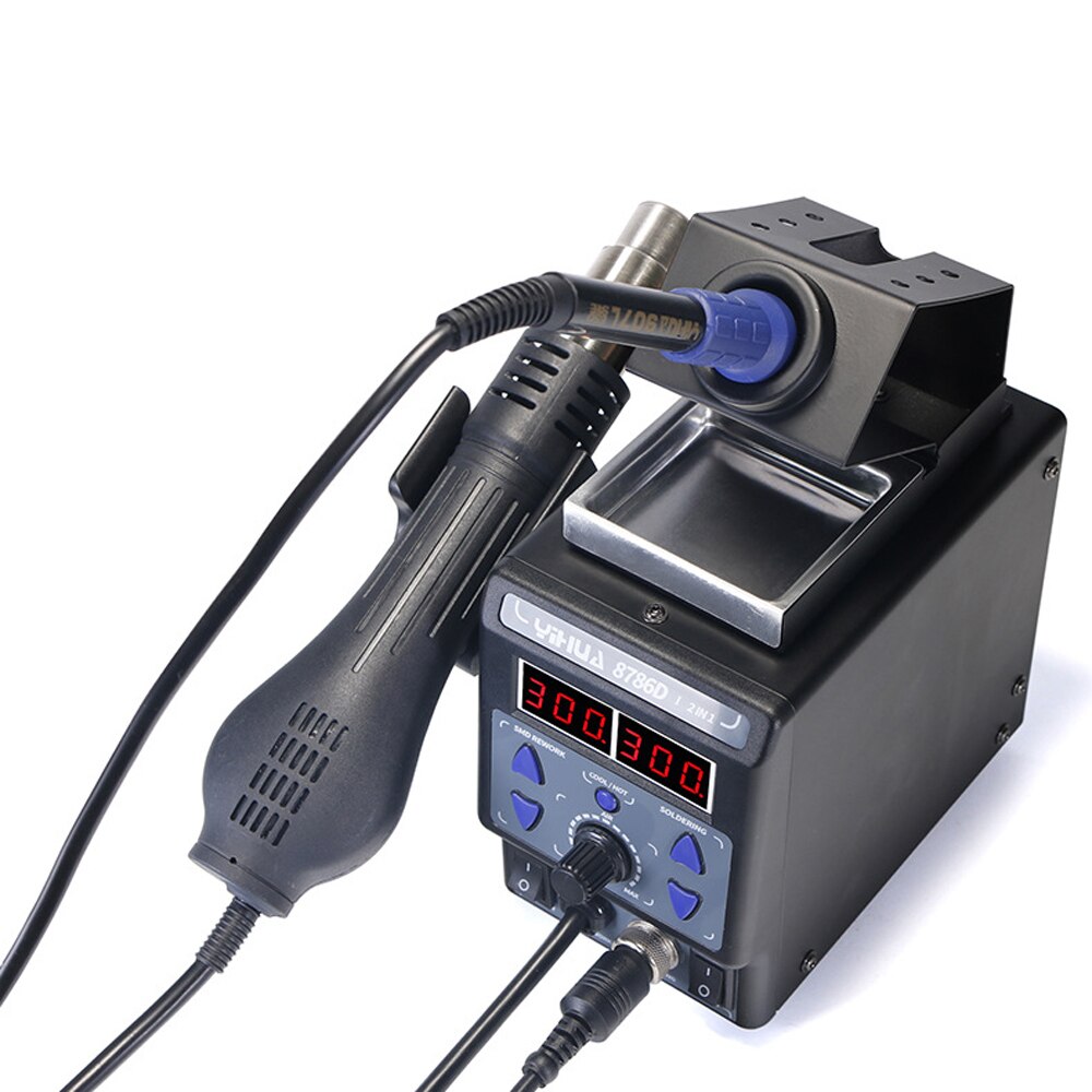 Updated YIHUA 8786D I Soldering Station Digital Display Air Gun Welding Station BGA Rework Station Soldering Iron Heat Gun