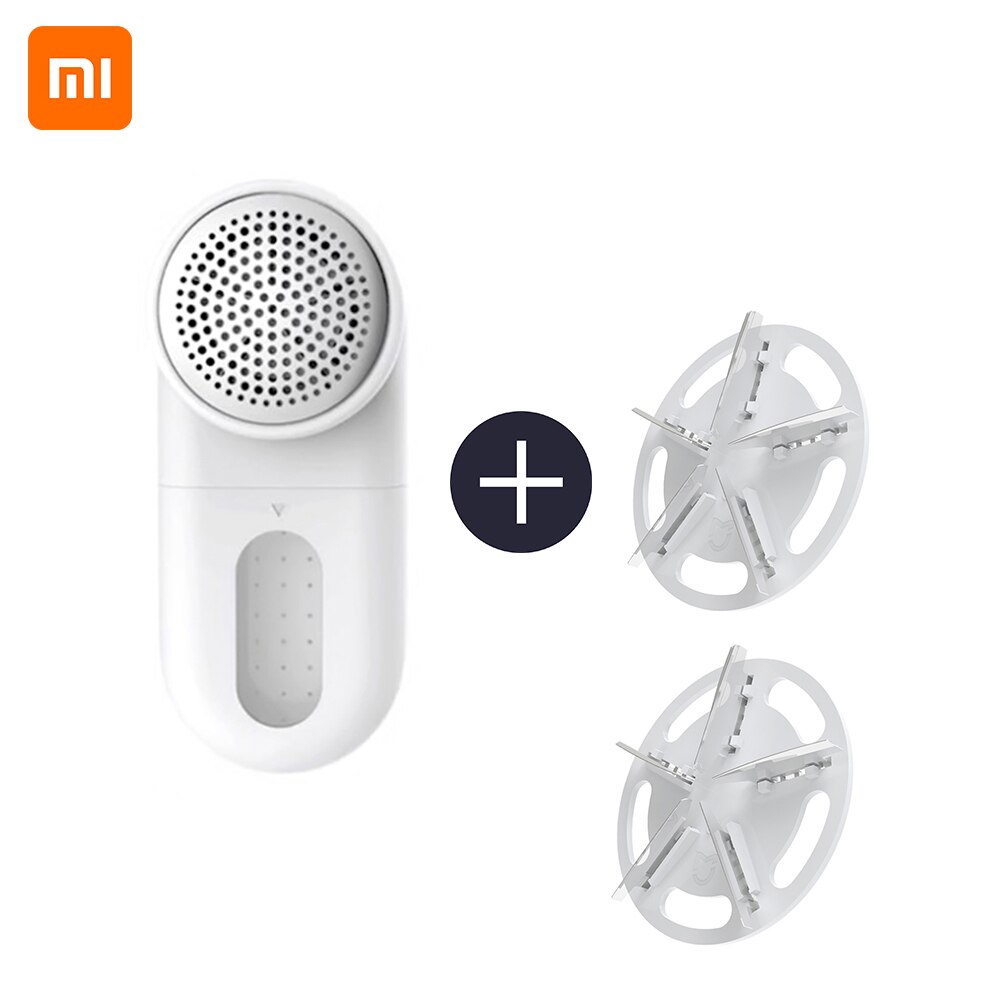 Xiaomi-eliminador de pelusas eléctrico Mijia, máquina portátil para quitar pelusas, afeitadora de tela: with 2 Cutter Heads