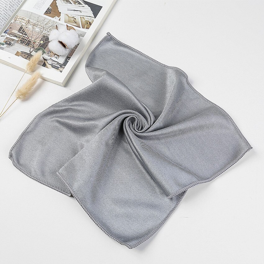 1pc Wipe Glass Cloth No Trace Absorbable Soft Microfiber No Lint Window Car Rag Cleaning Towel Kitchen Cleaning Cloth Wipes: Light Grey