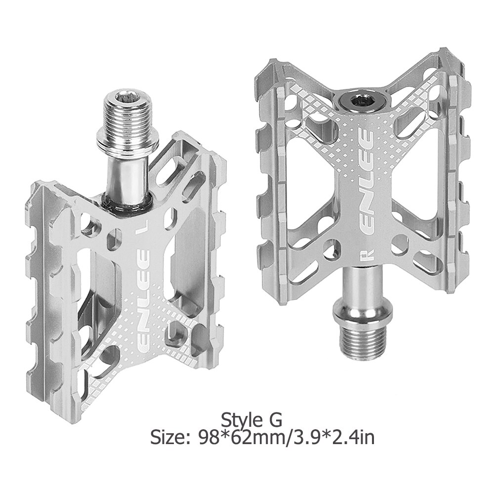 GUB-pédale de vélo pliable de VTT, ultraléger, en alliage d'aluminium, filetage de 9/16 pouces: Style G Silver