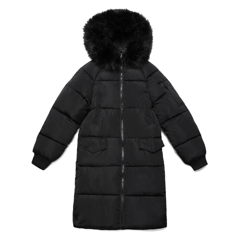 winter long down jacket woman overcoat padded down jacket woman parkas hooded loose over-the-knee bread coat woman jackets