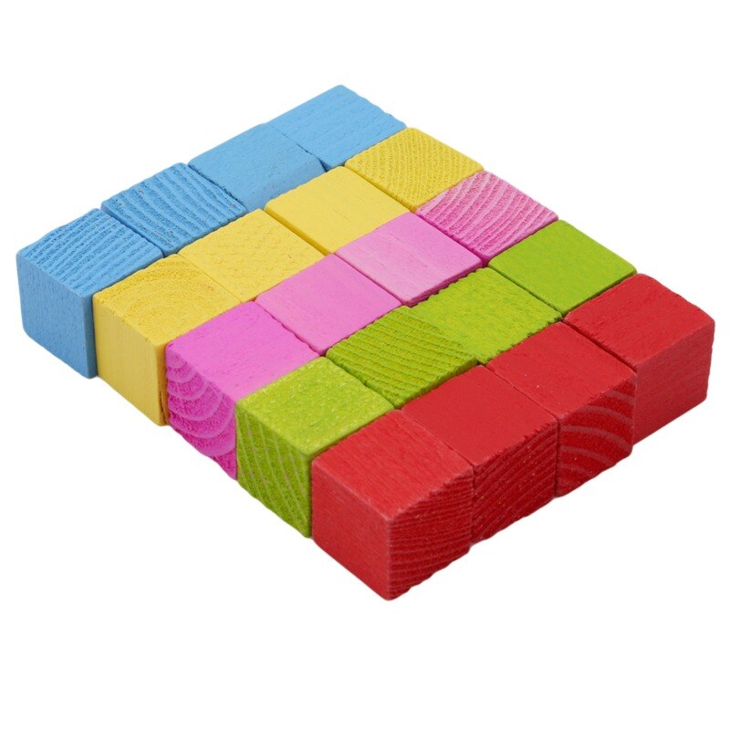 Wooden Blocks Bbay Montessori Educational Toy Cube Game For Kids Geometric Assembling Building Blocks Pine Wood: 20pcs