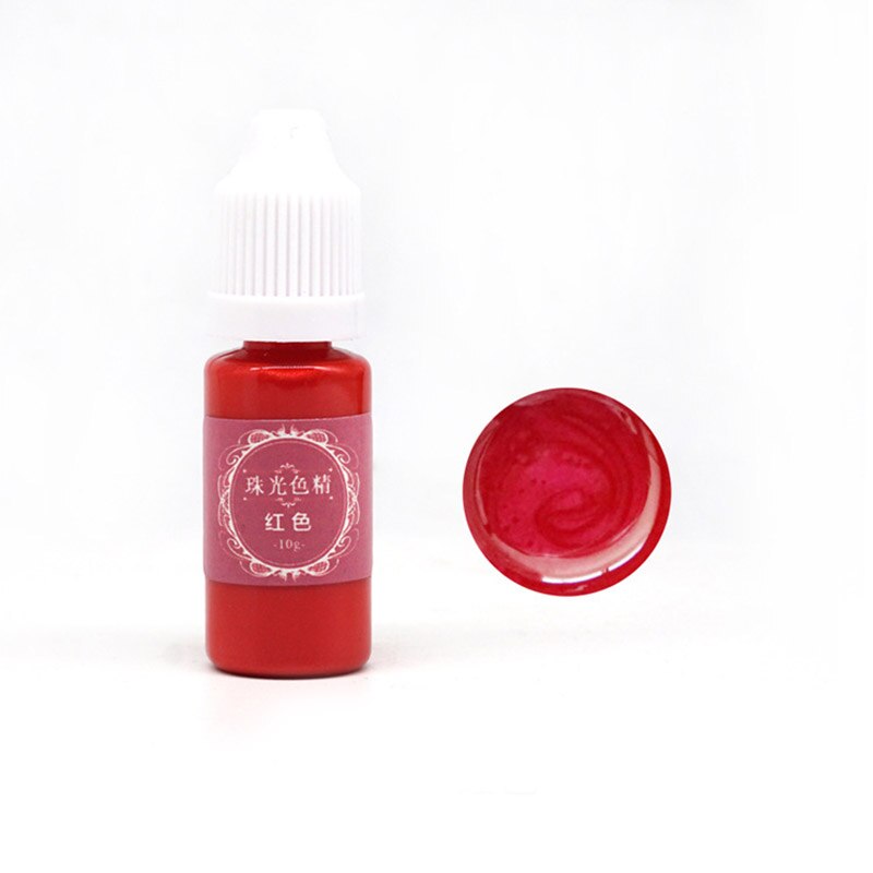 Pegamento de resina UV Color del pigmento líquido para colorear tinte portátil para DIY artesanías para hacer joyería LDO99: Red
