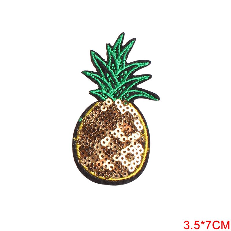 Ananas Geborduurde Ijzer Op Patch Kleding Diy Creatieve Badges Jackfruit Patches Voor Kleding Rugzak Cowboy Jas Stickers F: 0131