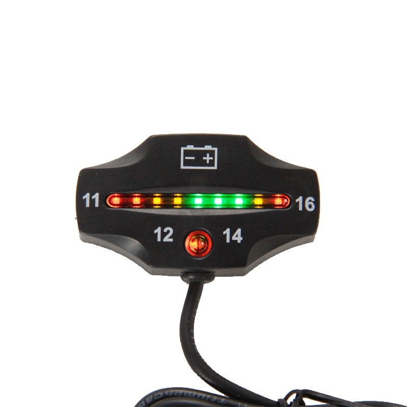 Lyijyhappo vahva akun mittari 9 led akku volttimittari akun ilmaisin 12v auto moottoripyörän mönkijän traktorin uistelumoottori