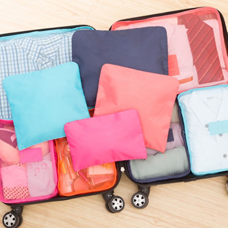 6 Stks/set Reizen Opbergtas Kleren Tidy Pouch Bagage Organizer Draagbare Opslag Case Ye