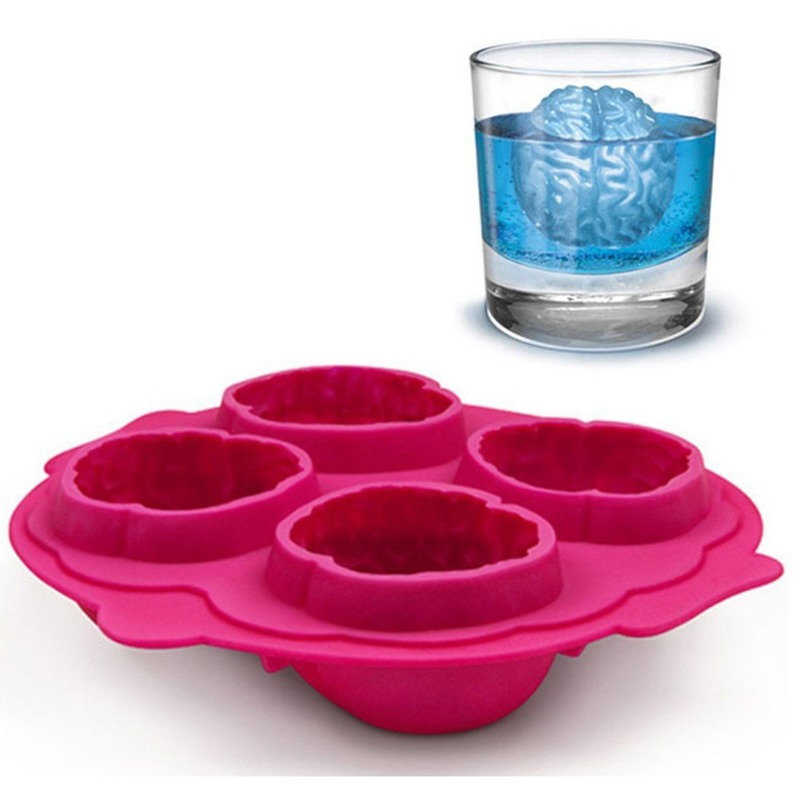 Fun DIY brain shape ice tray mold Fred brain ice mold | ice tray TPR food ice tray small ice cube kitchen gadgets