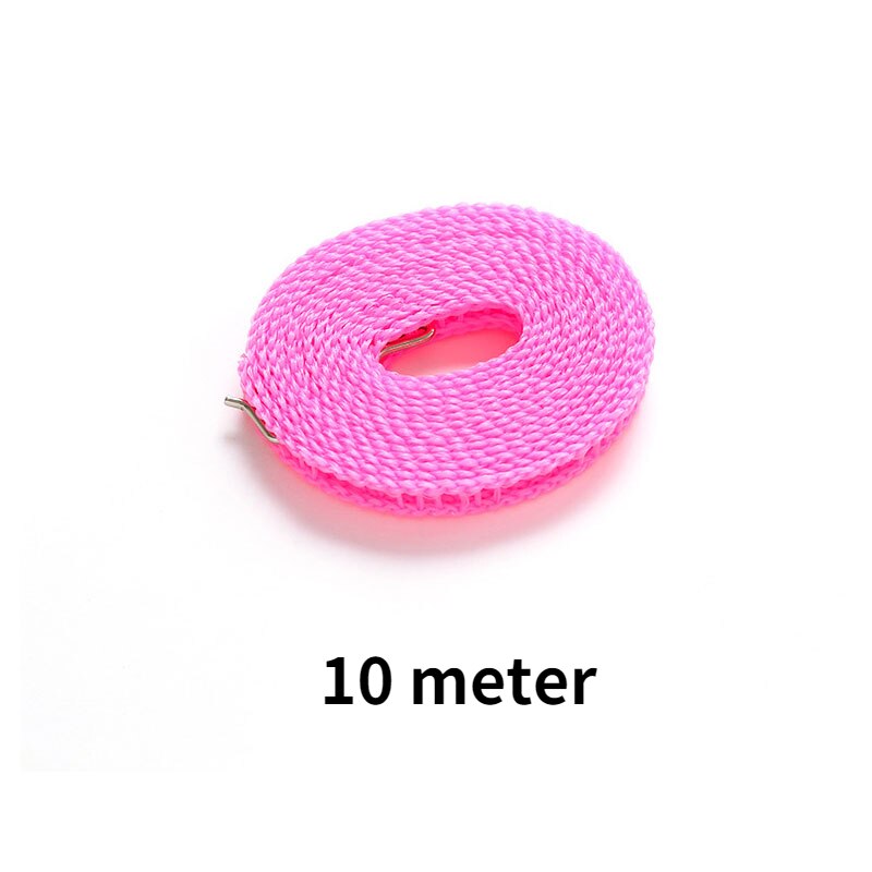 3-10m windproof clothesline non slip clothesline indoor clothesline drying clothesline outdoor clothesline clothes dryer rack: 10 meters Pink