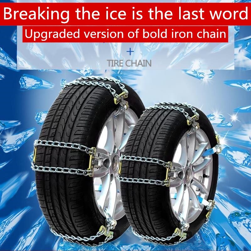 4 Pcs Snow Chain For Cars Universal Wheels Tyre Tire Snow Ice Chains Belt Winter Truck Anti-skid Vehicles SUV Van Emergency