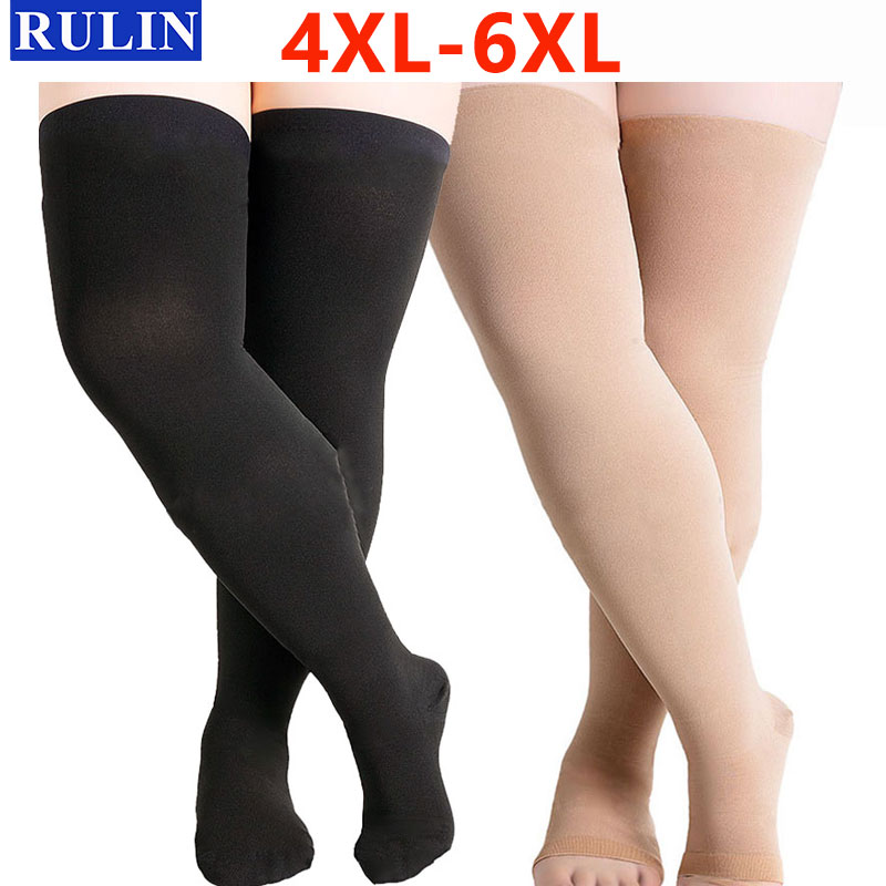 Taglie forti 1 paio di calze a compressione da donna e uomo, calze a compressione, calzini unisex antistress