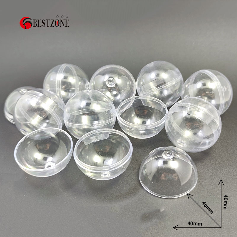 100 teile/los durchmesser 40mm klar transparent leer Kunststoff ps Kapseln Spielzeug kugeln Behälters chale für Automaten Überraschung sball: Default Title