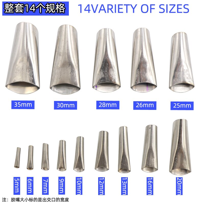 Perfect Caulking Finisher Silicone Sealant Nozzle Glue Remover Scraper stainless Steel Caulking Nozzle applicator Tool