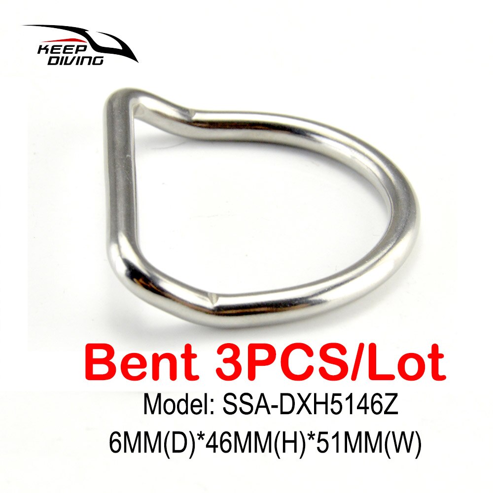 KEEP DIVING-anillo en D de acero inoxidable 316, Clip de cierre sin costuras en forma de D para cinturón de peso, hebilla BCD, accesorios de buceo, 3 uds.: SSA-DXH5146Z