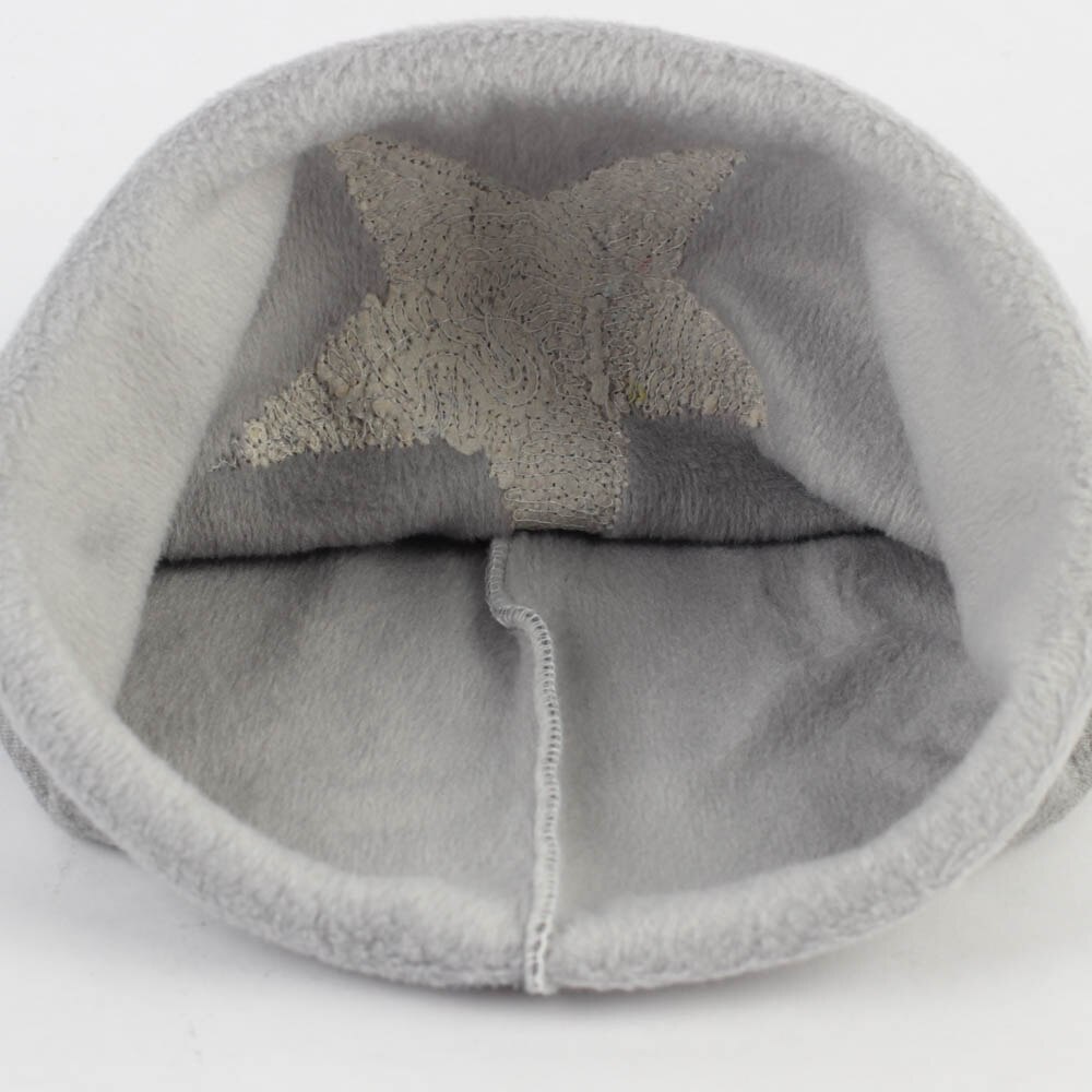 Frauen Neue lässig Mütze Hütte Silber Pailletten Stern Slouchy Mützen Weibliche Winter Warme Polyester Slouchy Klar Kappe