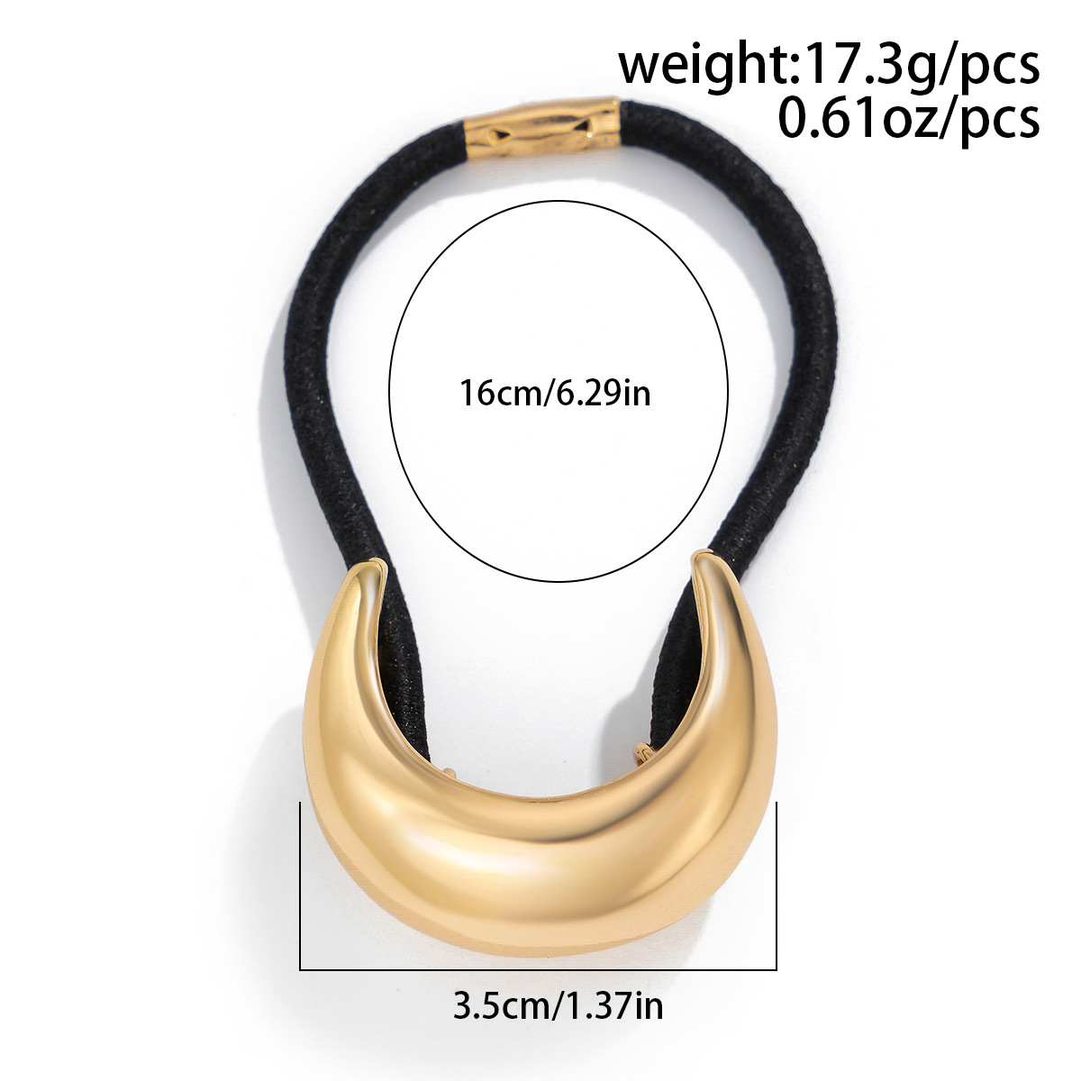 Pinzas para el cabello de Metal de doble capa huecas y gruesas simples para mujer, diademas, gomas elásticas, cuerdas para el cabello, accesorios para el cabello de: Chapado en oro antiguo