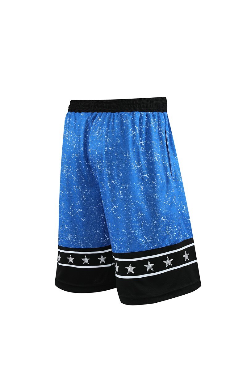 HOWE AO Sport Basketball shorts pants breathable quick-drying loose basketball five Anti Sweat Proof Breathable: Blue / 4XL