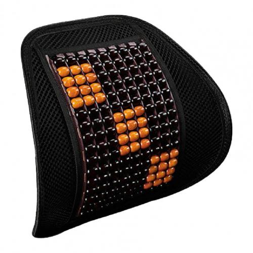 Wooden Bead Backrest Adjustable Breathable Undeformable Soft Chair Back Cushion for Car: B