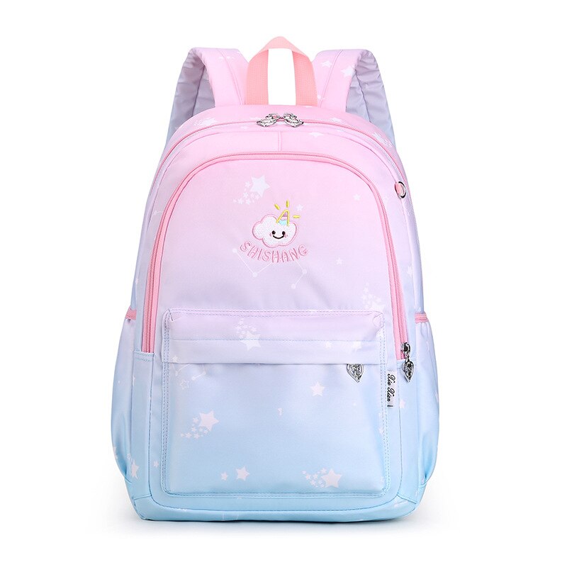 3-6 Grade Grote Capaciteit Kids School Rugzak Voor Meisjes Roze Priness Schooltassen Waterdichte Knapzak Kinderen Schooltassen: light blue