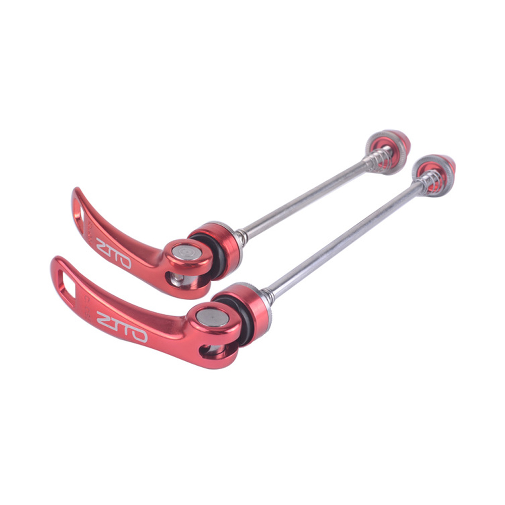 ZTTO 1 par de llanta de bicicleta MTB brochetas de ultraligero de liberación rápida pinchos accesorios de aleación de aluminio partes de bicicleta pinchos: Rojo