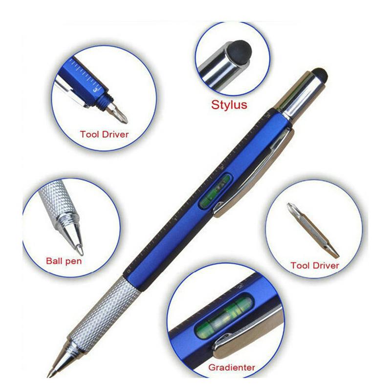 Stylo à bille tournevis règle niveau à bulle avec un stylet à grande échelle écran tactile métal et plastique multifonction outil stylo directe