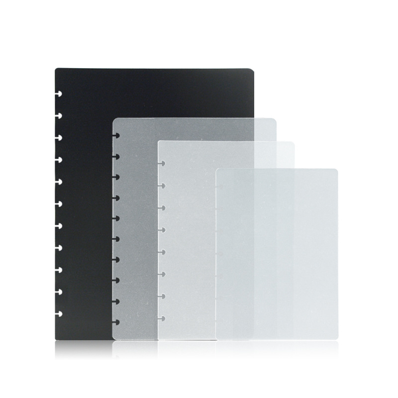 2 Sheets Multiple Sizes Loose-leaf Refill Notebook Cover Mushroom Hole Notebook Cover Binder Shell Simplicity Frosted PP Folder