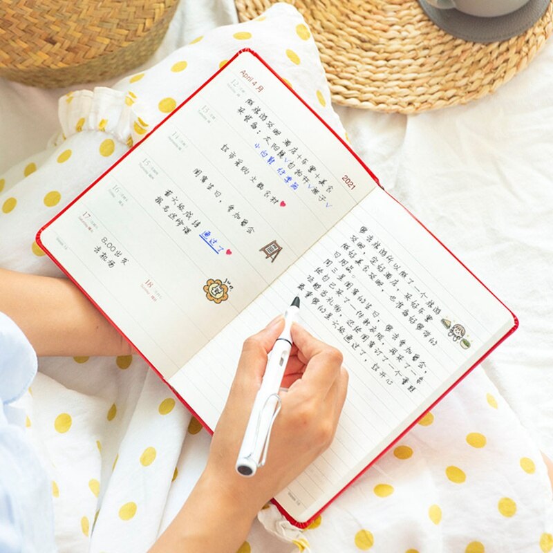 Year A5 Agendas Journals PU Notebook Planner Organizer Diary Schedule Book Journal Diary Planner A5 Notebook