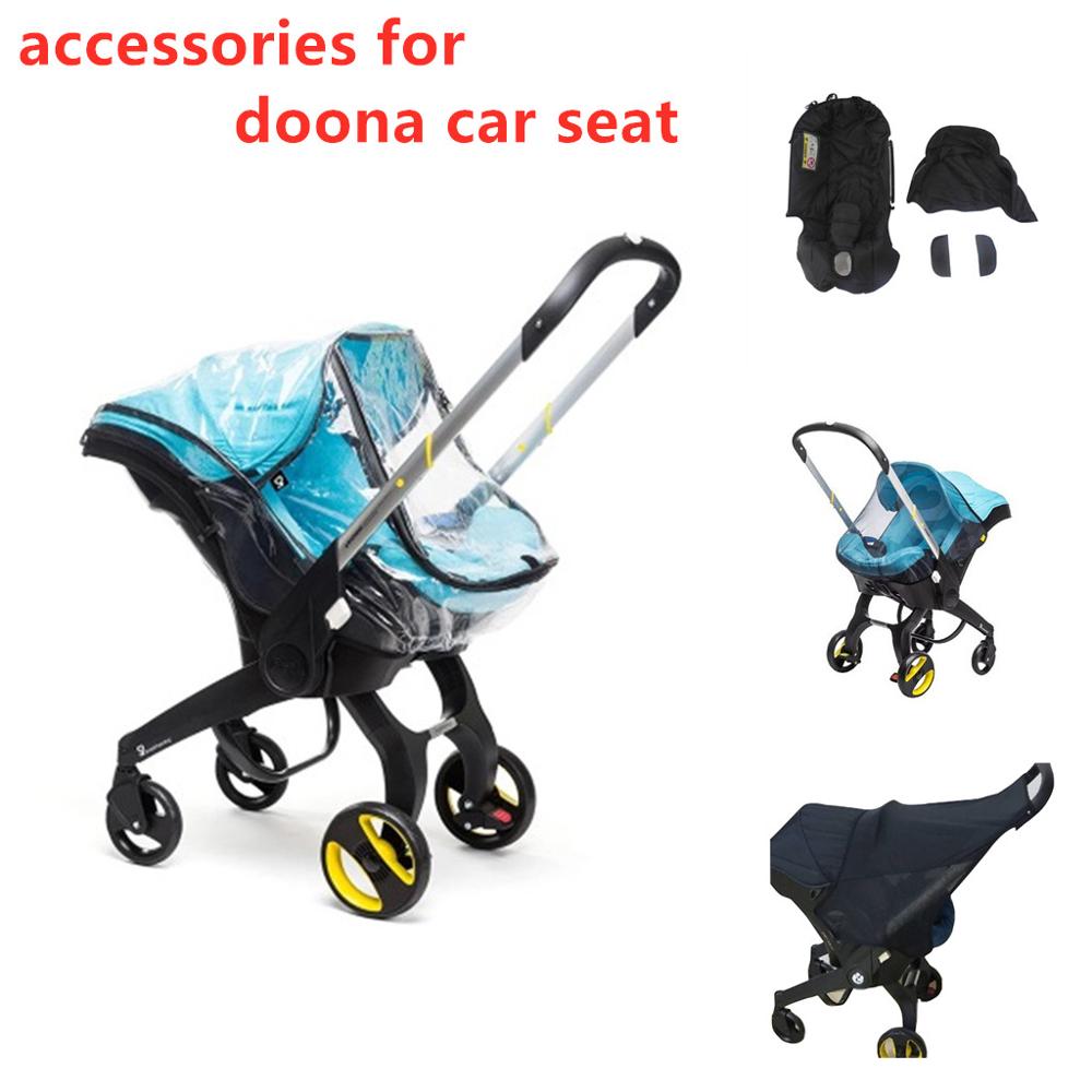 Accesorios para asiento de coche 4 en 1, cubierta para lluvia, mosquitera, kit de lavado con cambio de red, para cochecito de bebé estilo donna/foofo