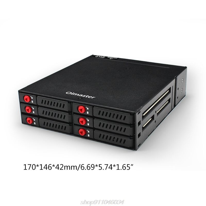 MR-6601 6 Bay Hard Disk Enclosure Rack Data Storage for 2.5Inch SATA SSD HDD Home Backup Computer Case M04 21