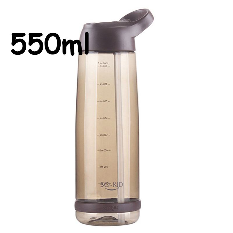 Grote Capaciteit Mode Draagbare Strokop Waterkoker Buitensporten Reizen Fiets Drink Water Bottle Sport Flessen 550Ml/1000ml: C2