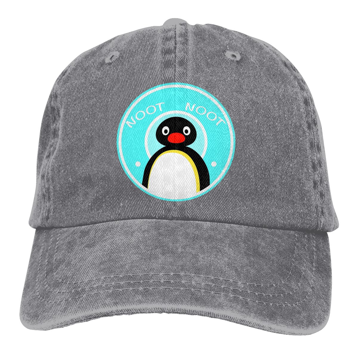 Pinguïn Baseball Cap Mannen Noot Noot Grappige Pinguïn Humor Kawaii Caps Kleuren Vrouwen Zomer Snapback Caps: Grijs