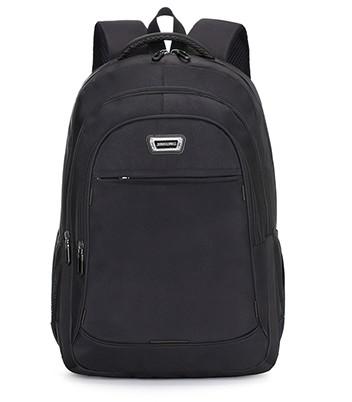 Nylon vanntett bagpack stor kapasitet herre laptop ryggsekk multifunksjon datamaskin bag casual ungdoms skolesekk: Svart