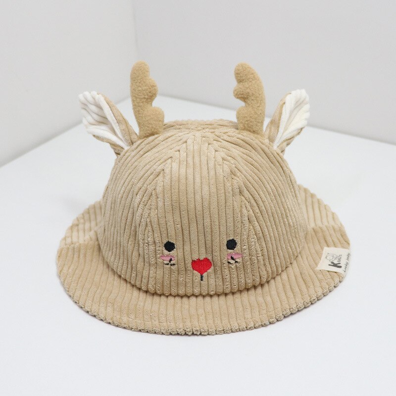 Peuter wintermuts cartoon hert baby mutsen herfst baby jongen muts kinderen meisje emmer pet baby peuter mutsen kinderen kerst: Een -1