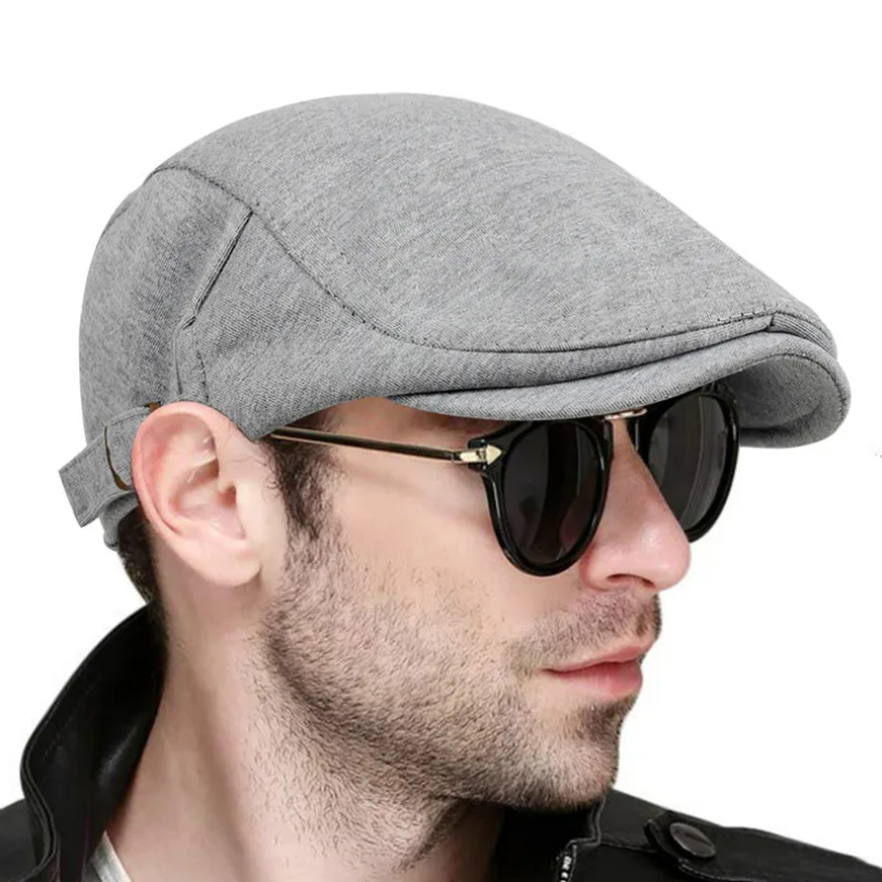 2025 nueva boina de color sólido para hombres y mujeres cálido sombrero salvaje primavera y otoño boinas de algodón sombreros de hip hop casqueta: Gris