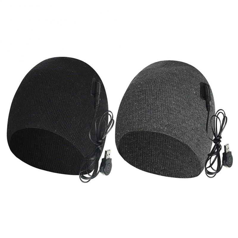 Batteri mænd / kvinder elektrisk opvarmet varm hat strikket hat termisk hat vinter genopladelig elektrisk opvarmet hat intelligent varm hue
