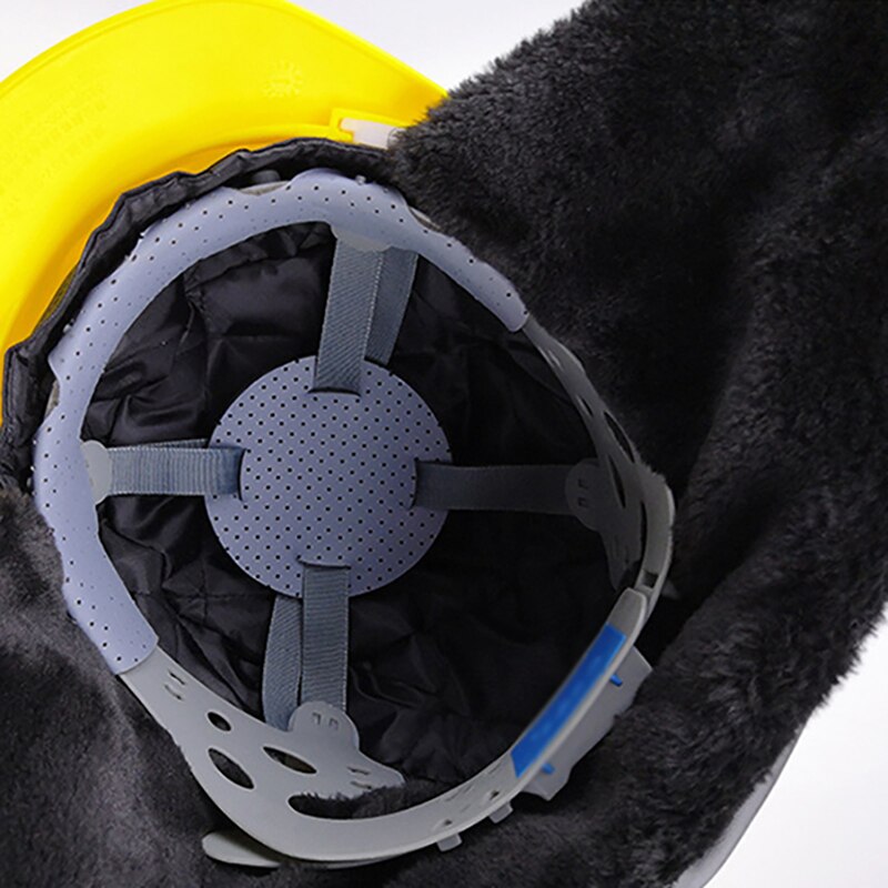 Winter Safety Helmet Removable Warm Cotton Lining Protective Helmet Safety Cap Hat, Anti-impact Outdoor Construction Work Helmet