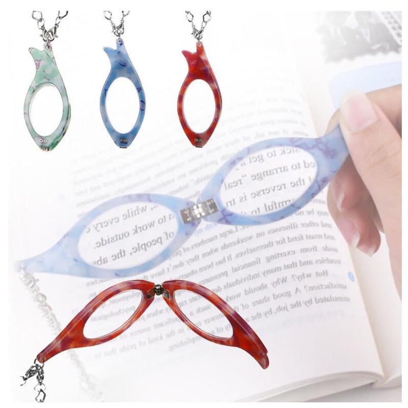 Bedels leesbril hanger ketting schelphard lange ketting kleurrijk frame opvouwbare vergrootglas houder kettingen
