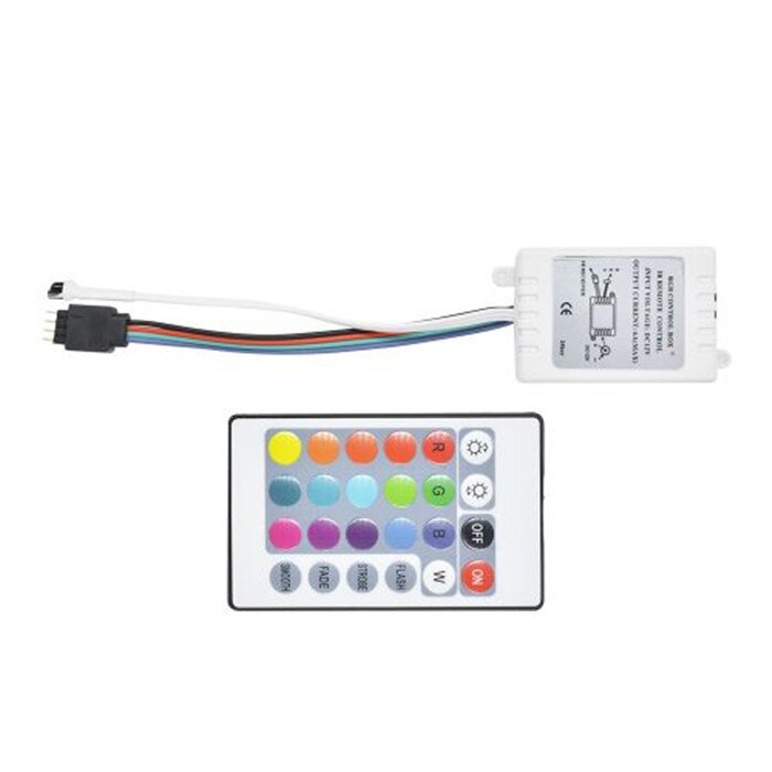 DC 12V 5M Waterproof LED Strip SMD5050 5050 RGB 60LEDs/M Flexible Light 5050 LED Strip RGB White/Warm White/Pink/Blue/Green/Red: 24 button controller