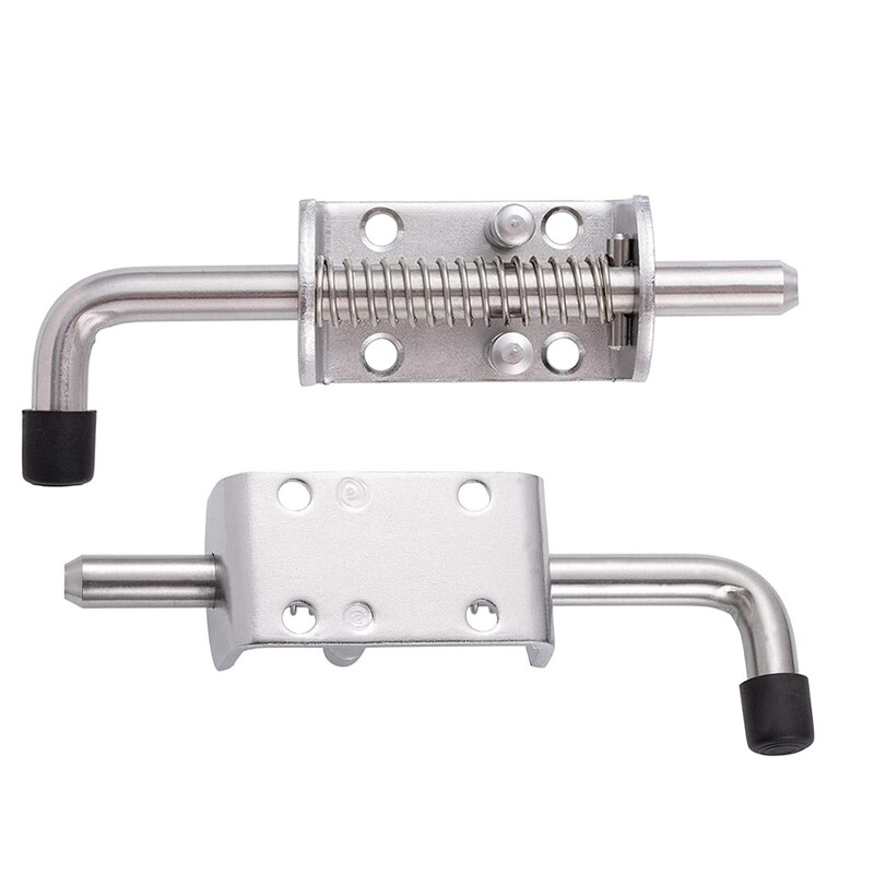 304 Stainless Steel 6.5inch Spring Pin Latch Lock Assembly for Doors Cabinets and Utility Trailer Gate - Heavy Duty Retail