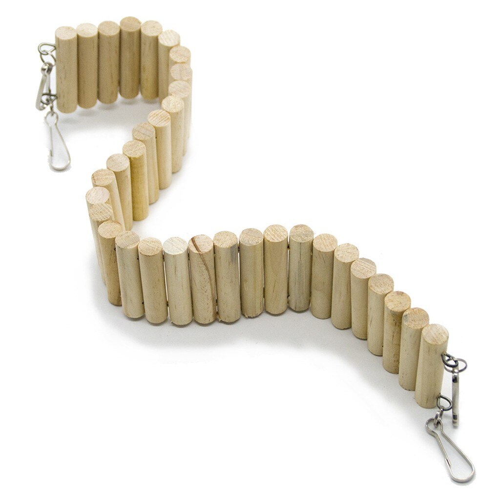 Houten brug kauwspeelgoed ladder voor kleine huisdieren hamsters cavia's en andere kleine huisdieren flexibele kooi habitat speelgoed #0803 ljc